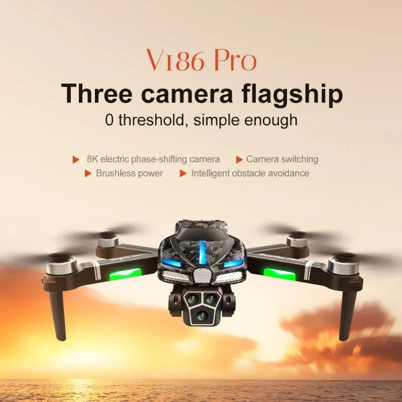 New V186 Pro Drone Professiona - Drone Gimbal 2 Axis 评论和价格
