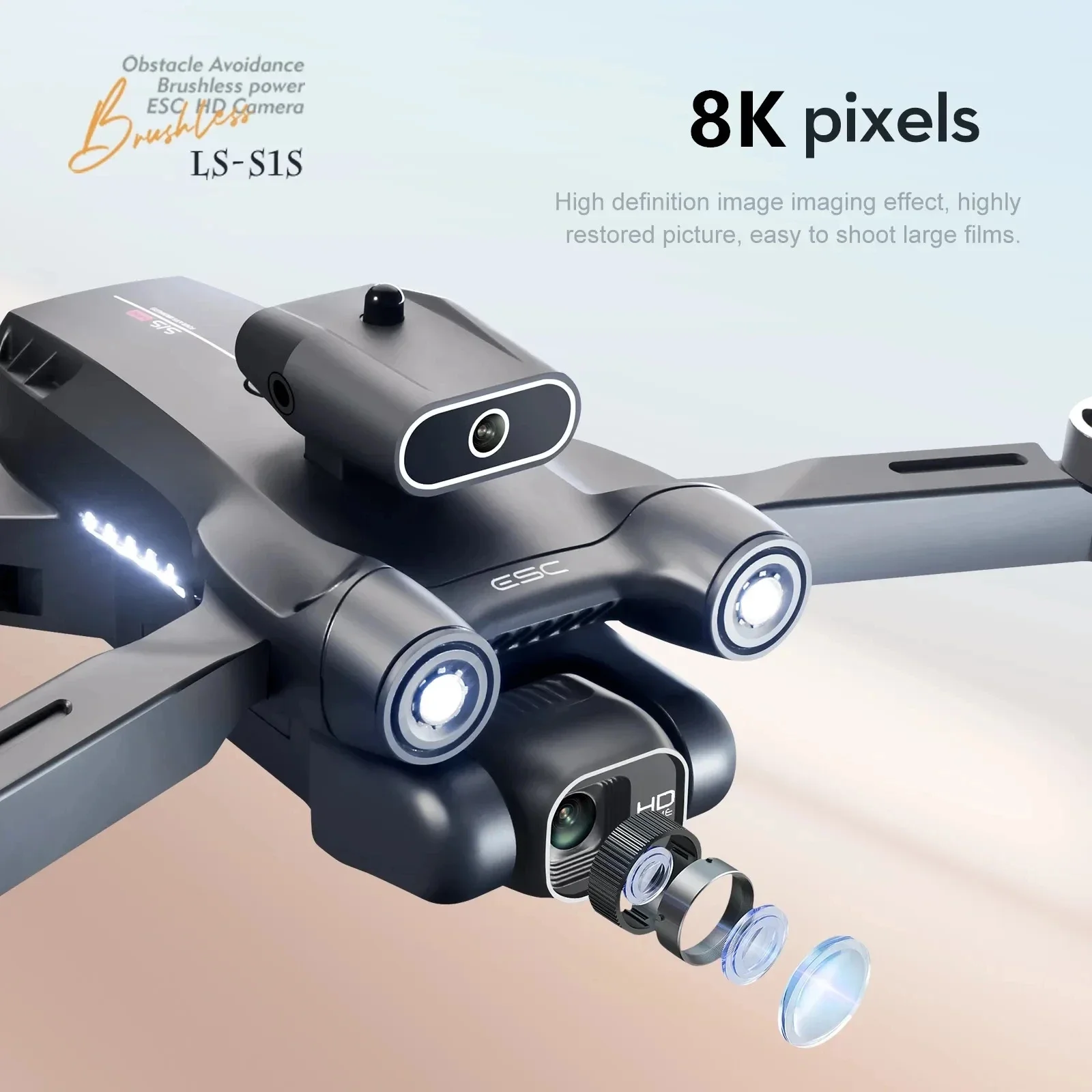 New S1S 5G GPS Drone Camera 8K - Drone Gimbal Brushless 评论和价格